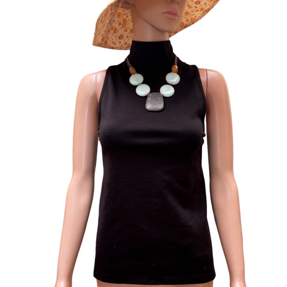 Free People Black Cowl Neck Tank Top - Medium